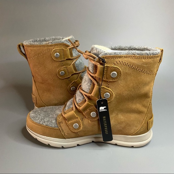 Sorel Joan Explorer Boots Camel Brown Quarry 7 - Picture 3 of 6